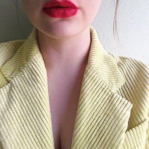 Lemon Yellow Corduroy Blazer
